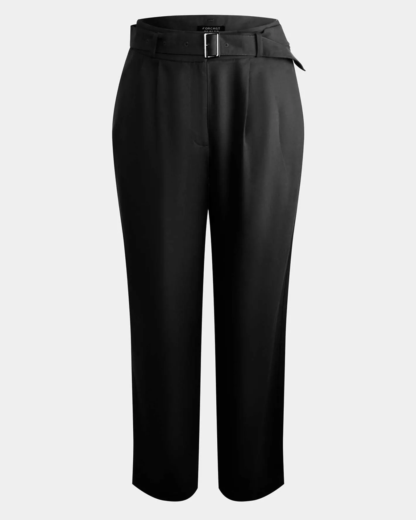 Forcast Mazzy Cotton Belted Trousers Black