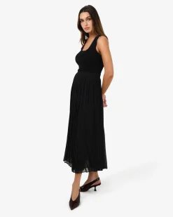 Forcast Melina Pleated Skirt Black New