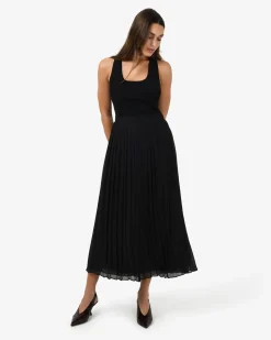 Forcast Melina Pleated Skirt Black New