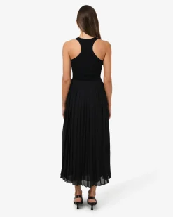 Forcast Melina Pleated Skirt Black New