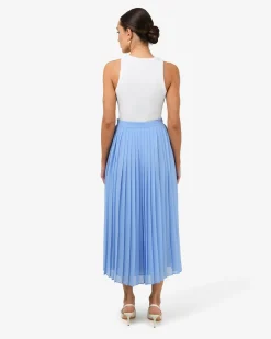 Forcast Melina Pleated Skirt Salt Blue Outlet