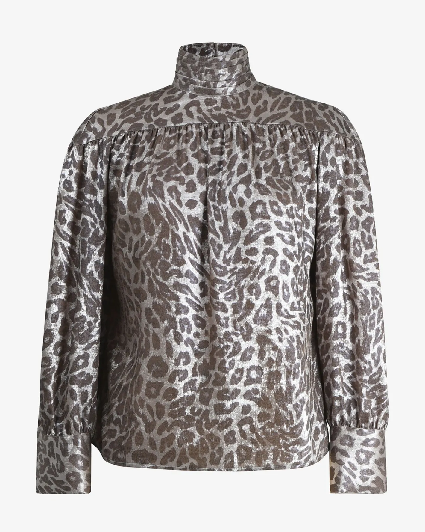 Forcast Melisa Gathered Yoke Top Leopard Best