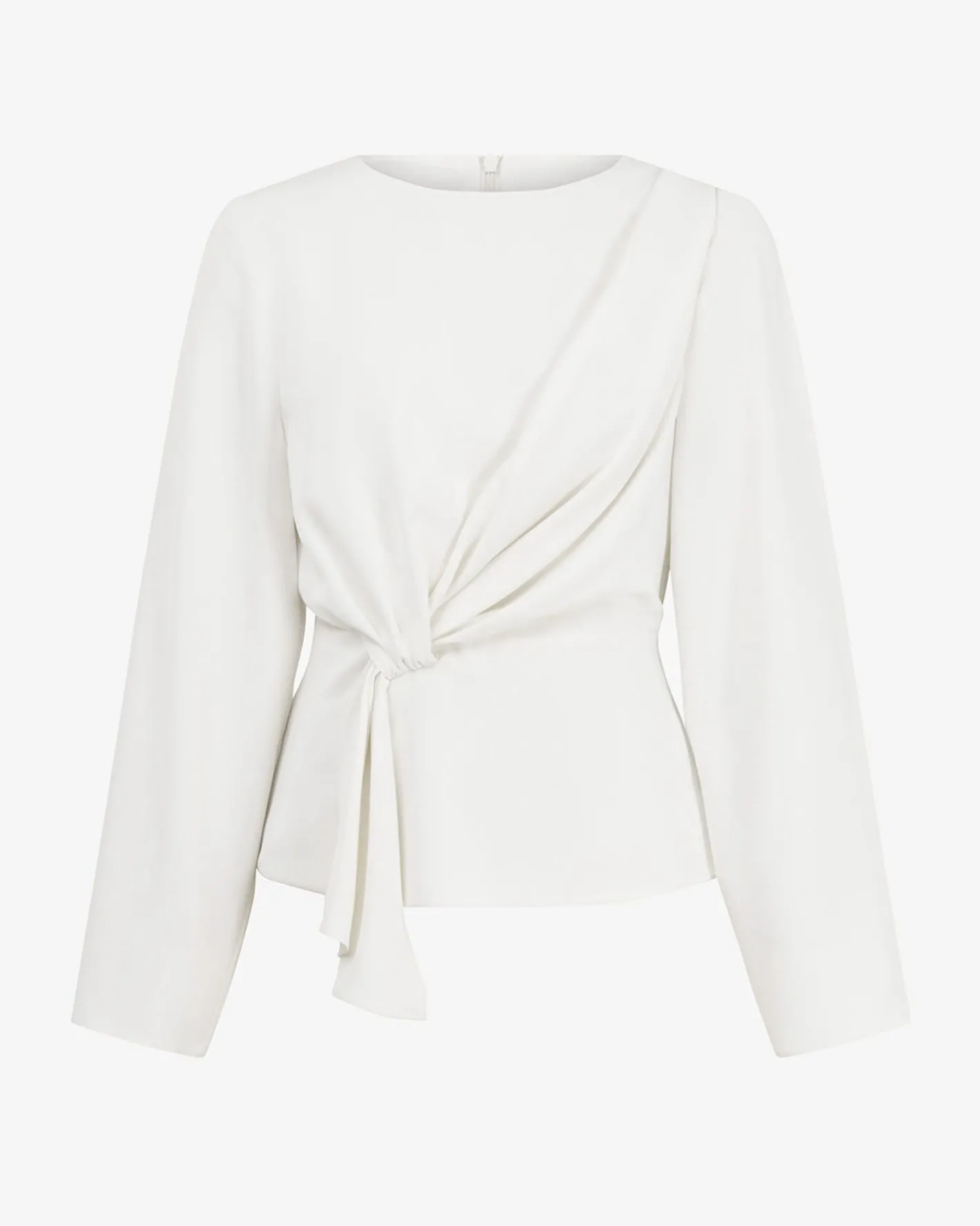 Forcast Melody Long Sleeve Draped Top Ivory Sale