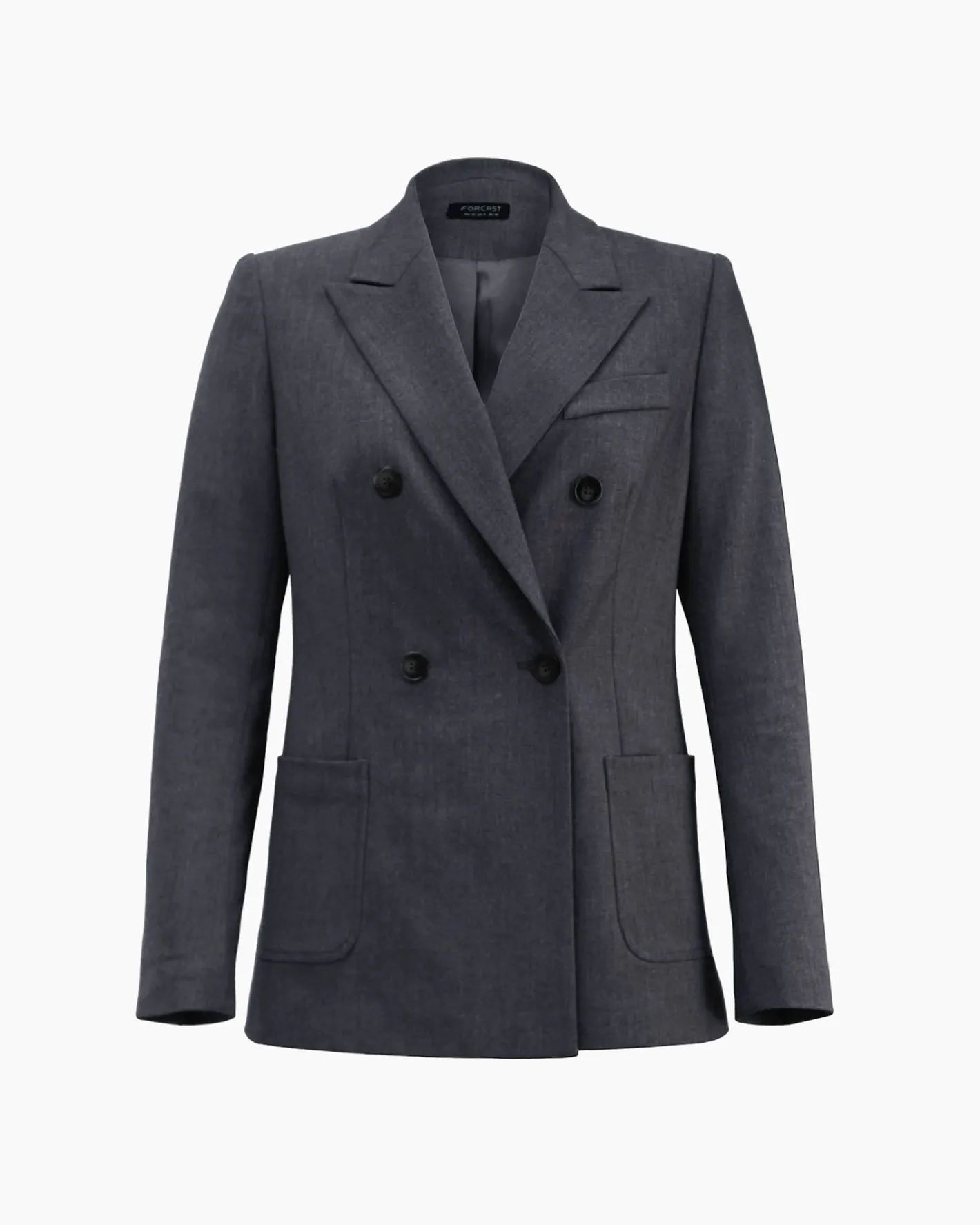 Forcast Merid Double Breasted Blazer Dark Grey Online