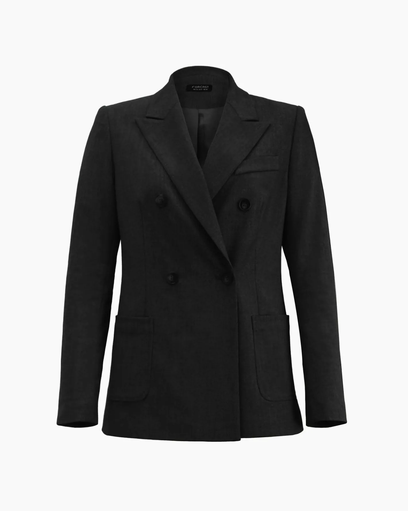 Forcast Merid Double Breasted Blazer Black Hot