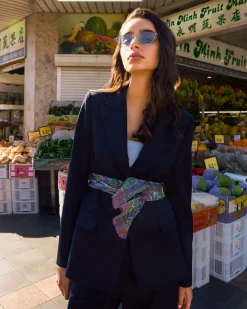 Forcast Merid Single Breasted Blazer Navy Online