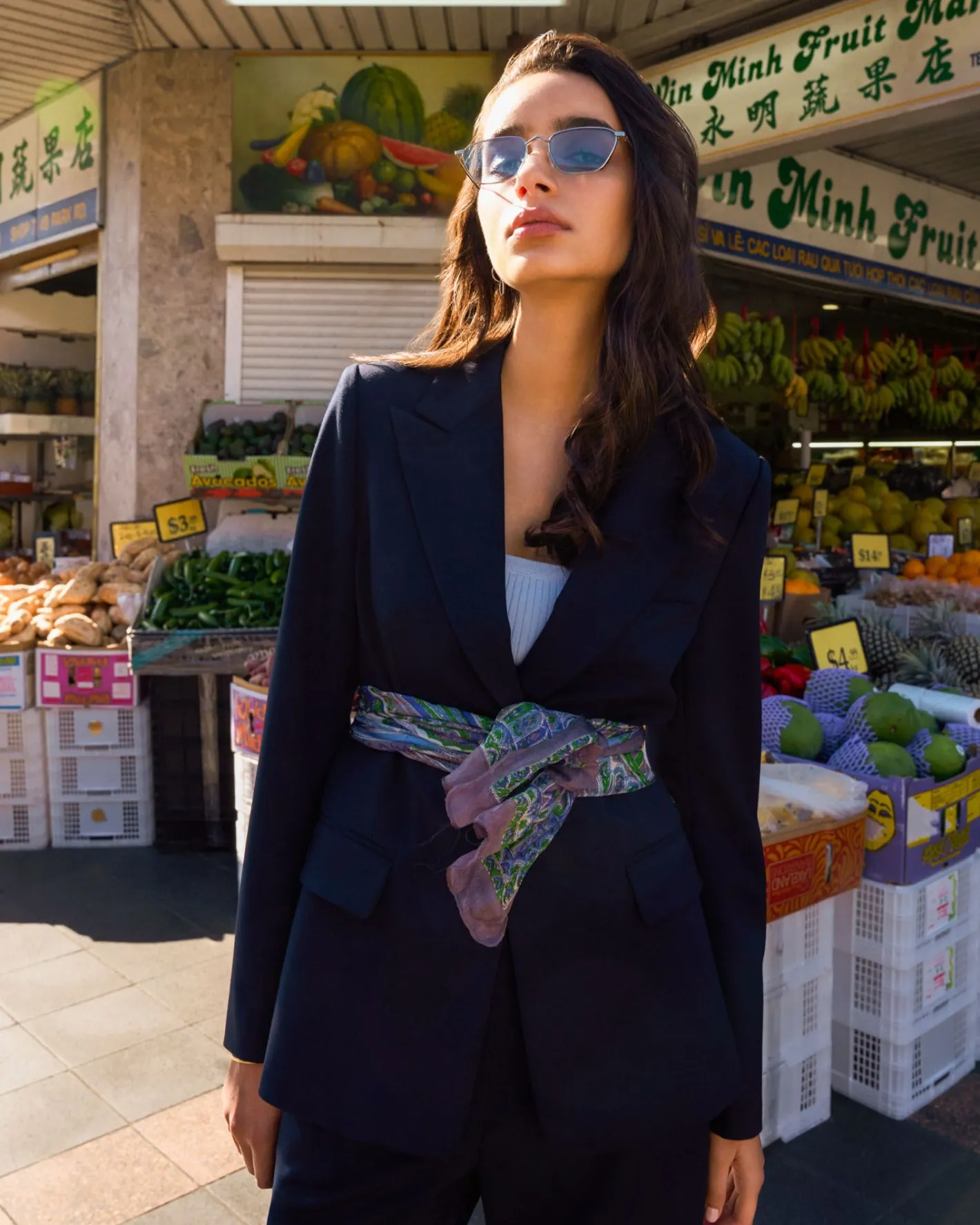 Forcast Merid Single Breasted Blazer Navy Online