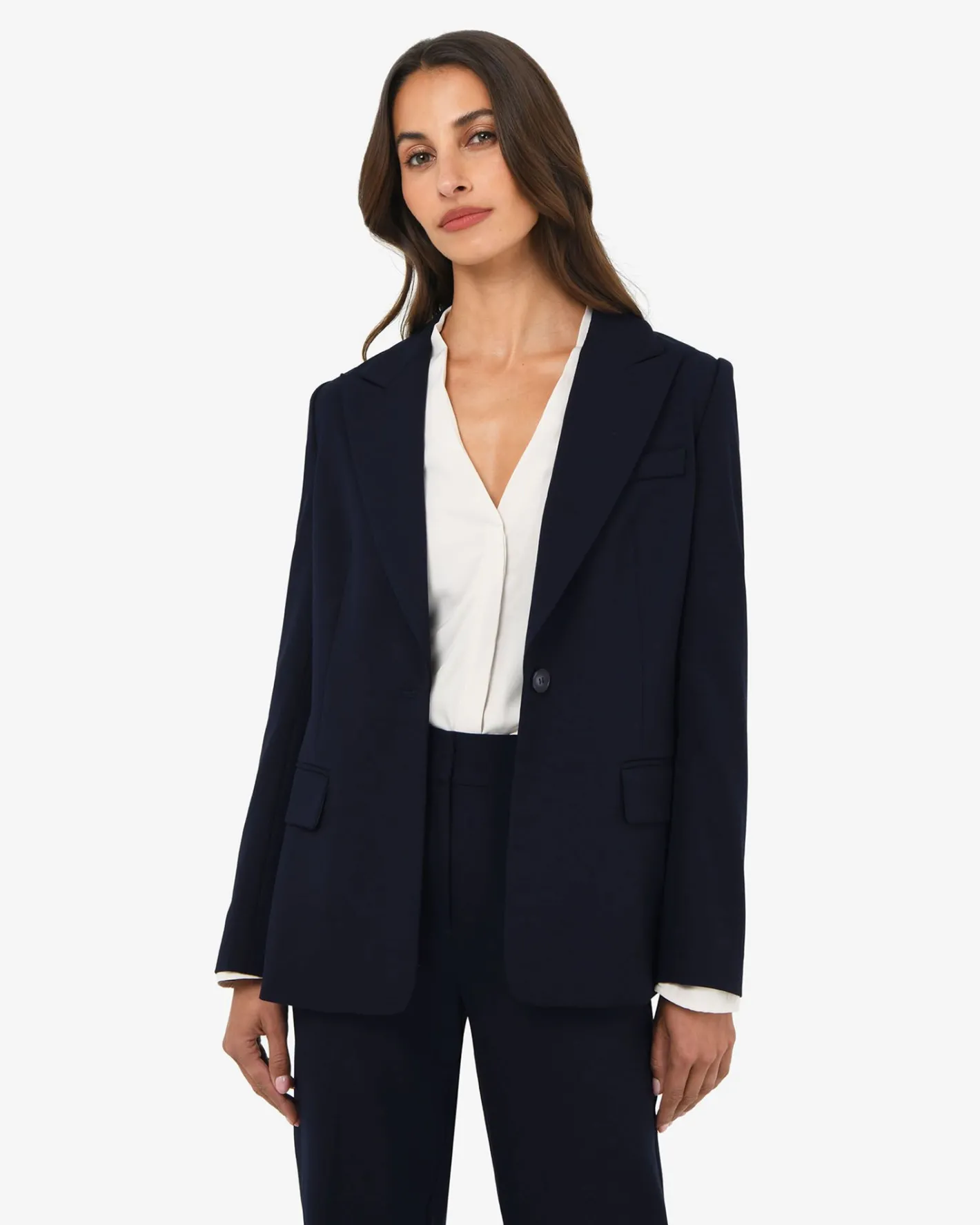 Forcast Merid Single Breasted Blazer Navy Online