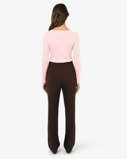 Forcast Merid Tailored Pants Espresso Hot