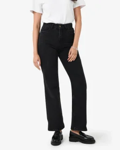 Forcast Merith Bootcut Jeans Washed Black Clearance