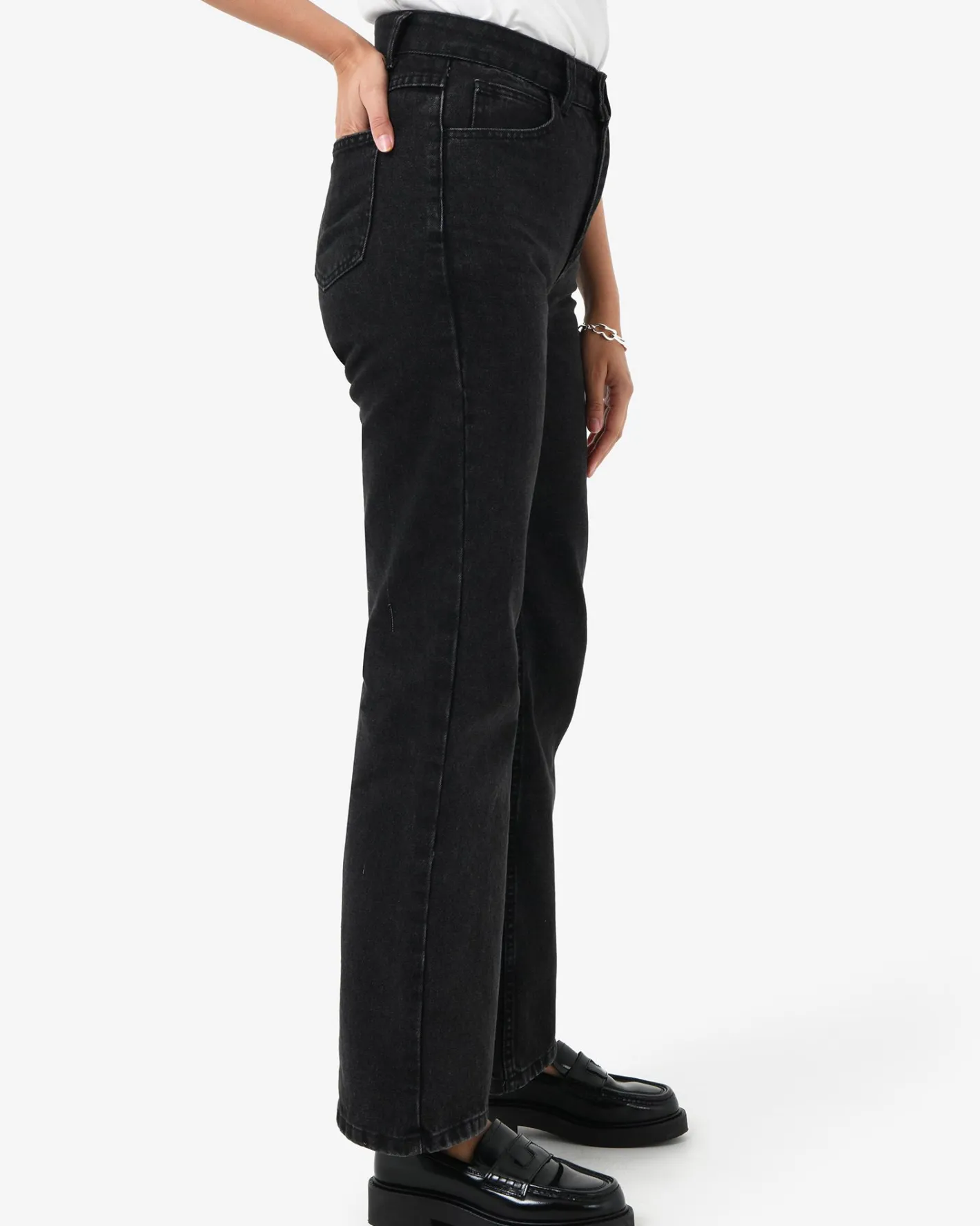 Forcast Merith Bootcut Jeans Washed Black Clearance