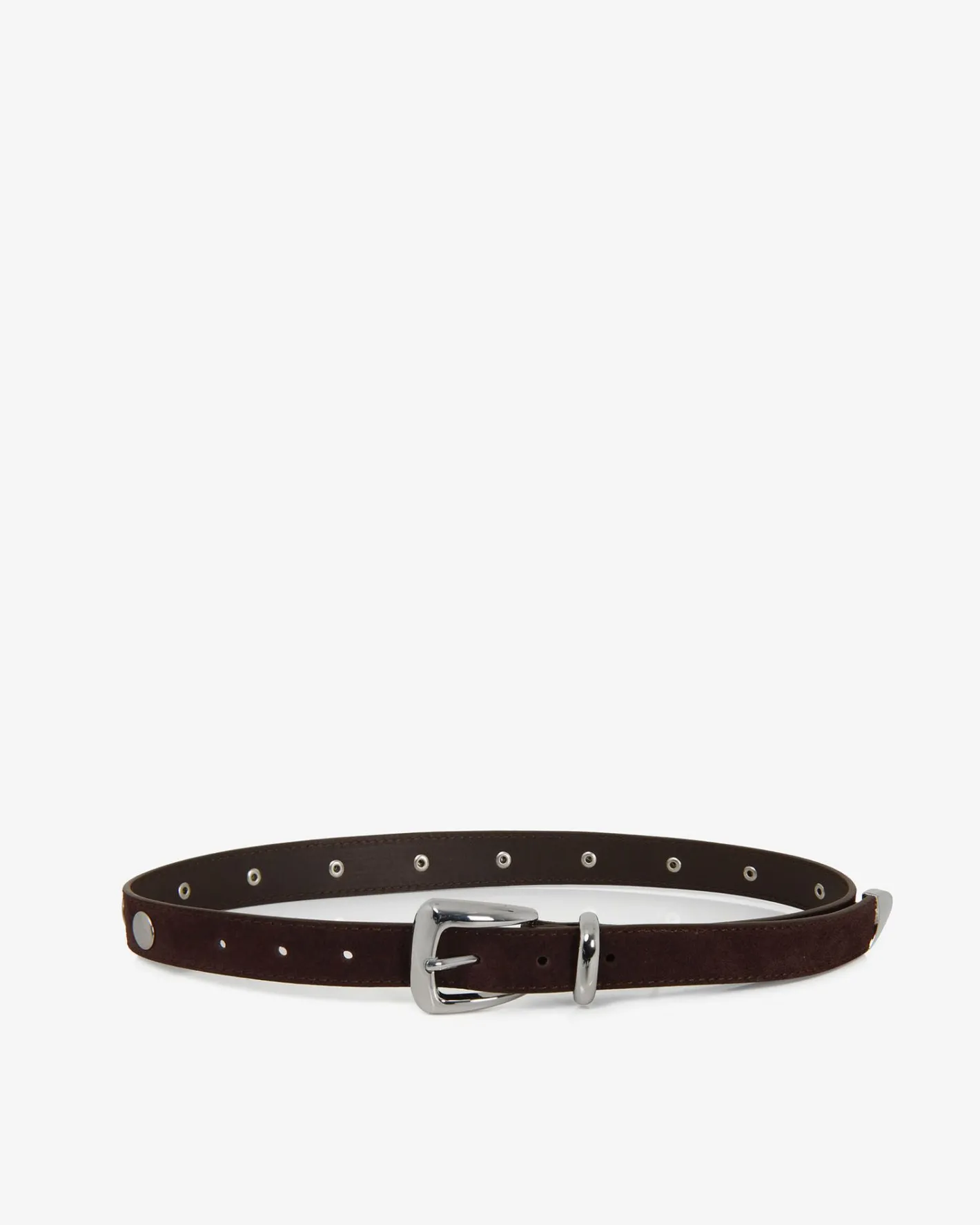 Forcast Mikala Suede Leather Belt Brown Discount