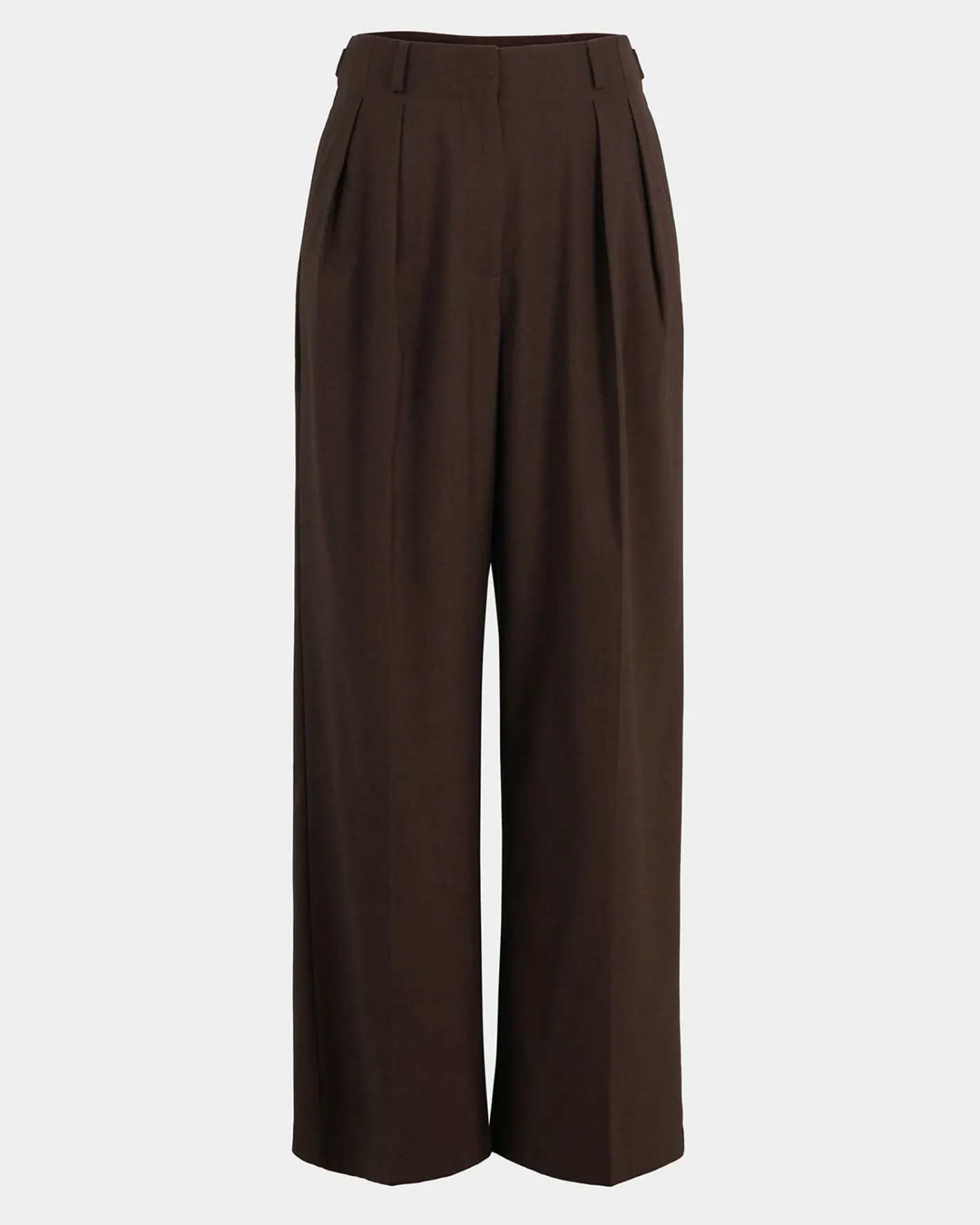 Forcast Milan Adjustable Waist Pants Chocolate Outlet