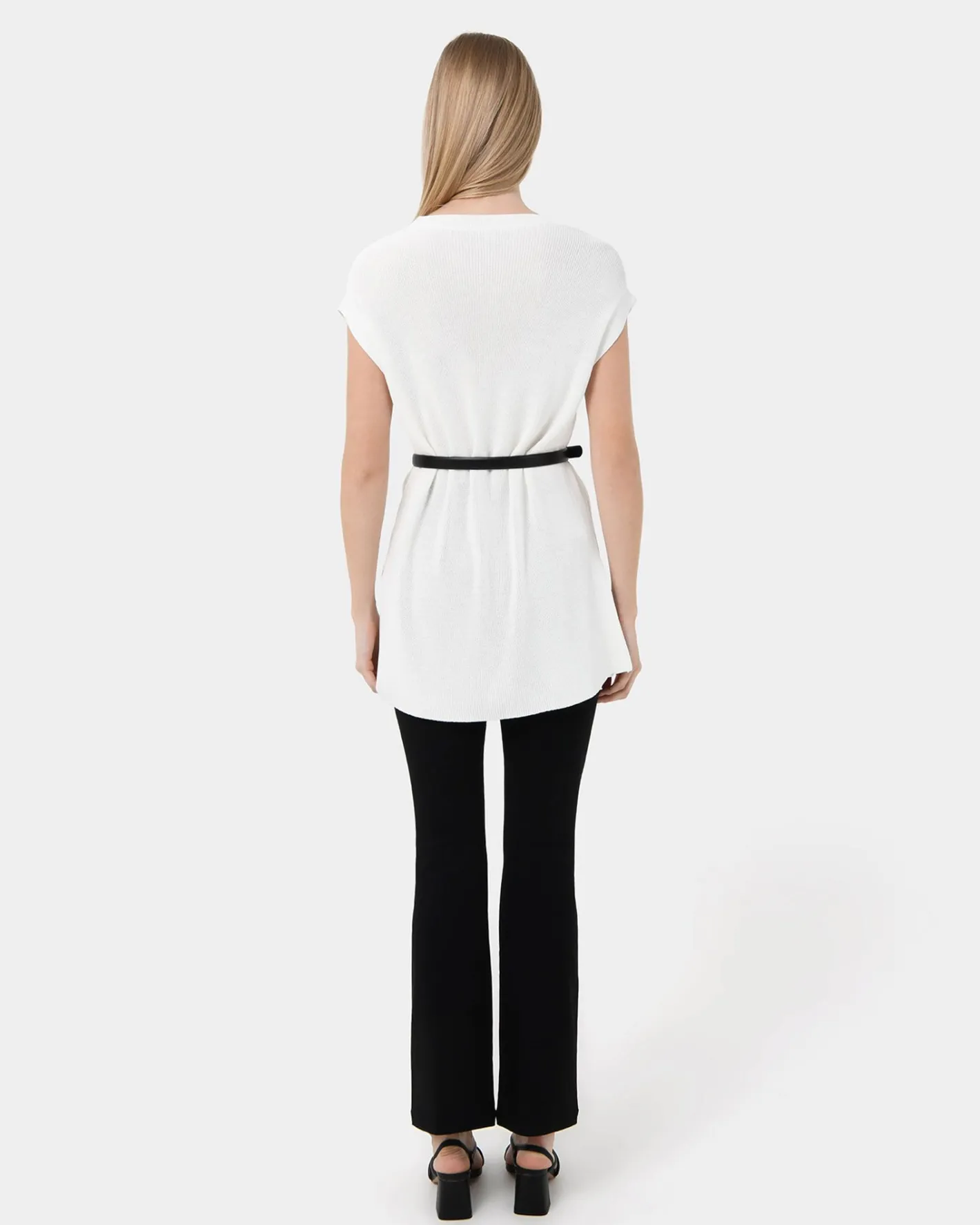 Forcast Milano Melange Knit Top Ivory Online