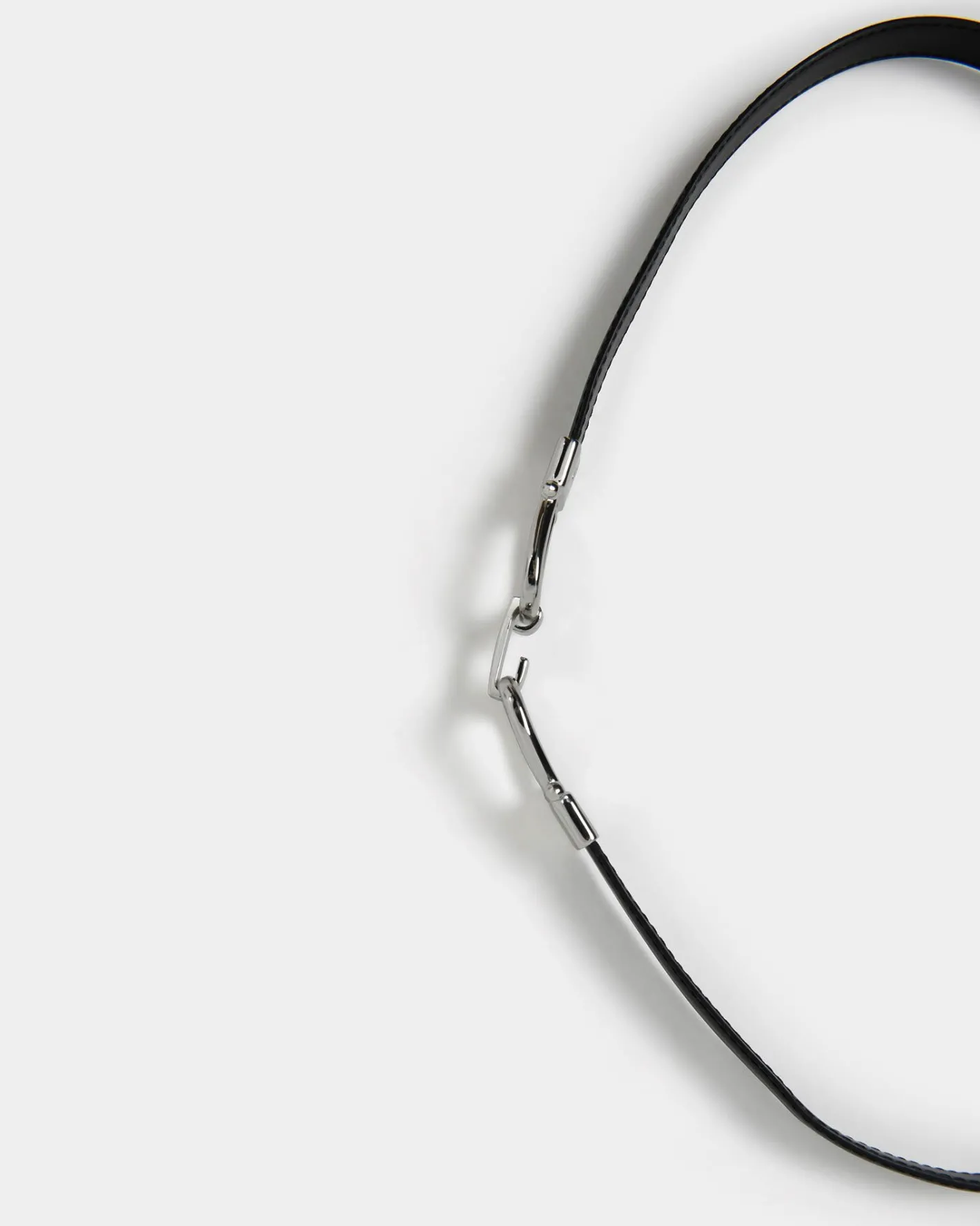 Forcast Mileena Leather Belt Black Silver Discount