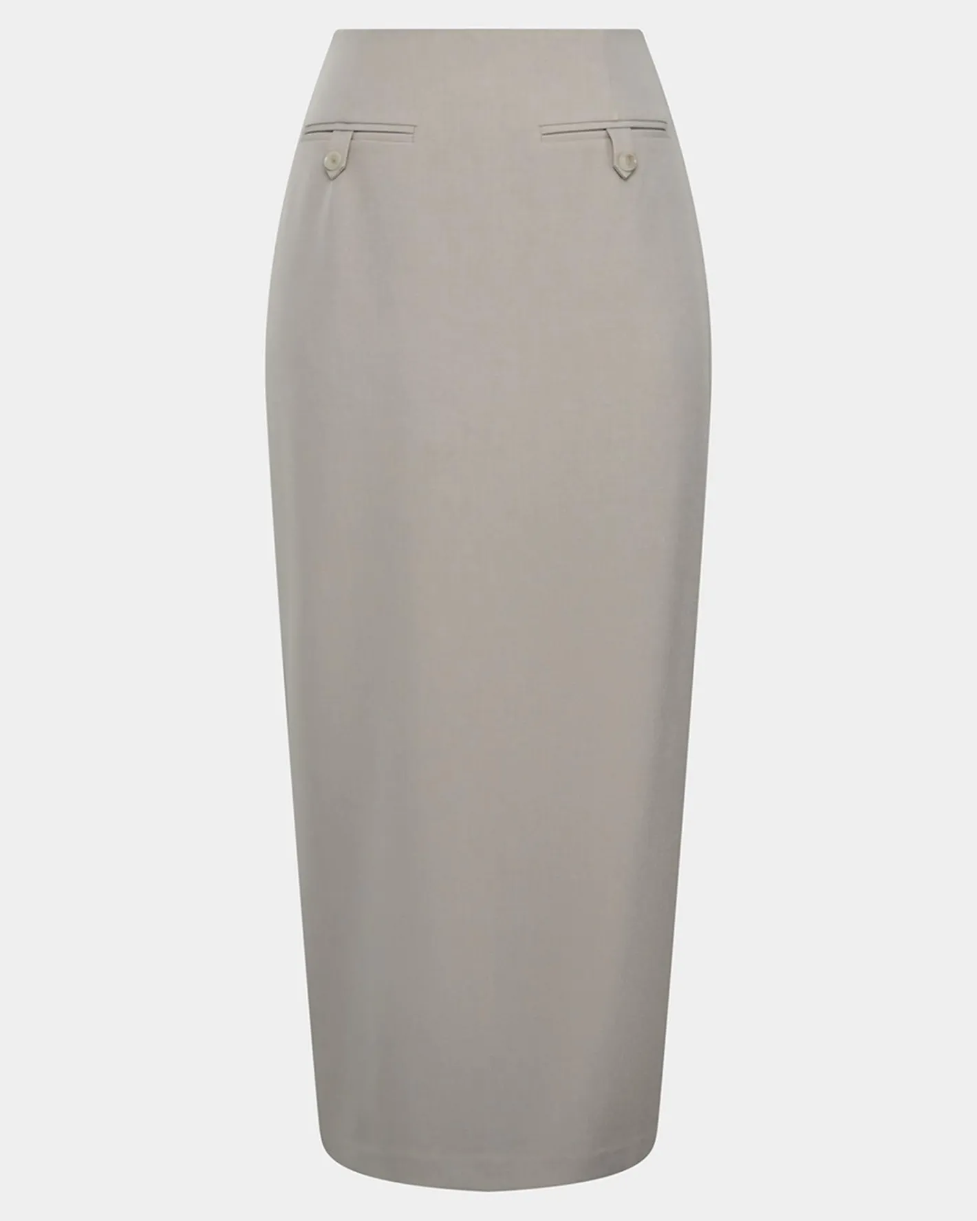 Forcast Milla Column Midi Skirt Stone Hot