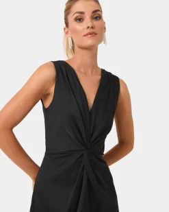 Forcast Mimi Front Twist Dress Black