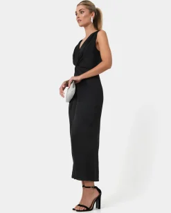 Forcast Mimi Front Twist Dress Black