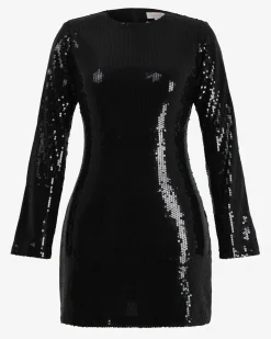 Forcast Mimi Shift Sequin Dress Black Sequin Sale