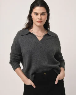 Forcast Mina Wool Blend Knit Marle Grey Best