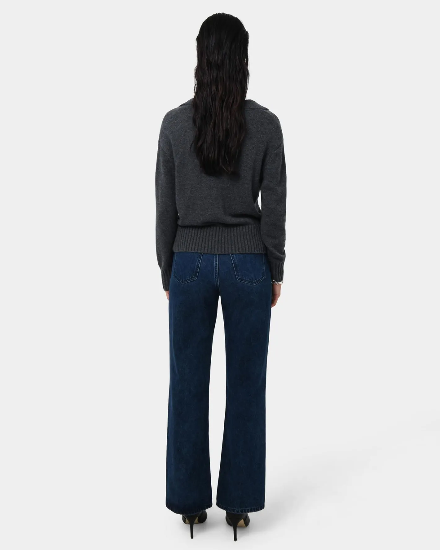 Forcast Mina Wool Blend Knit Marle Grey Best