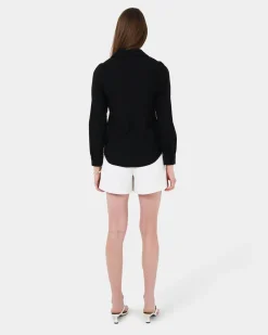 Forcast Morgan Collared Shirt Black Discount