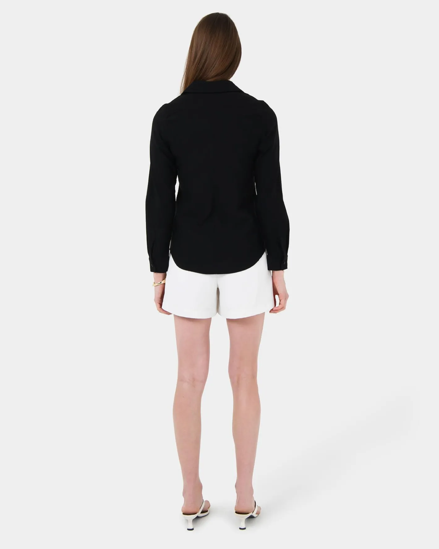 Forcast Morgan Collared Shirt Black Discount