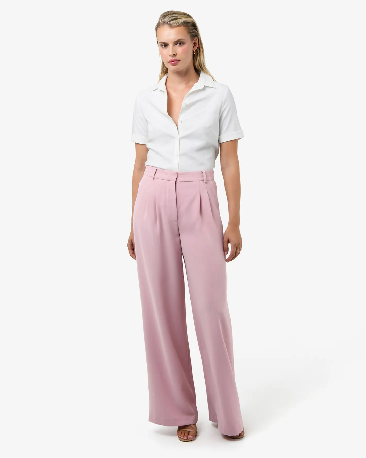Forcast Morgan Cuff Short Sleeve Ivory Hot