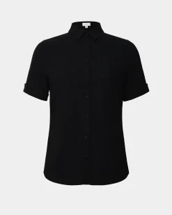 Forcast Morgan Cuff Short Sleeve Black Discount