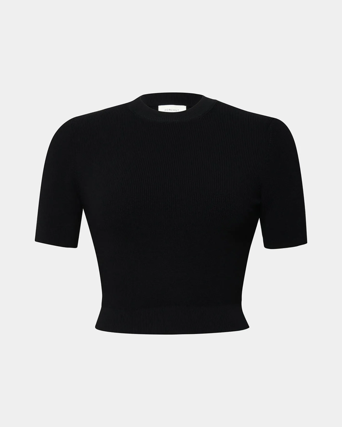 Forcast Murphy Crop Knit Top Black Hot