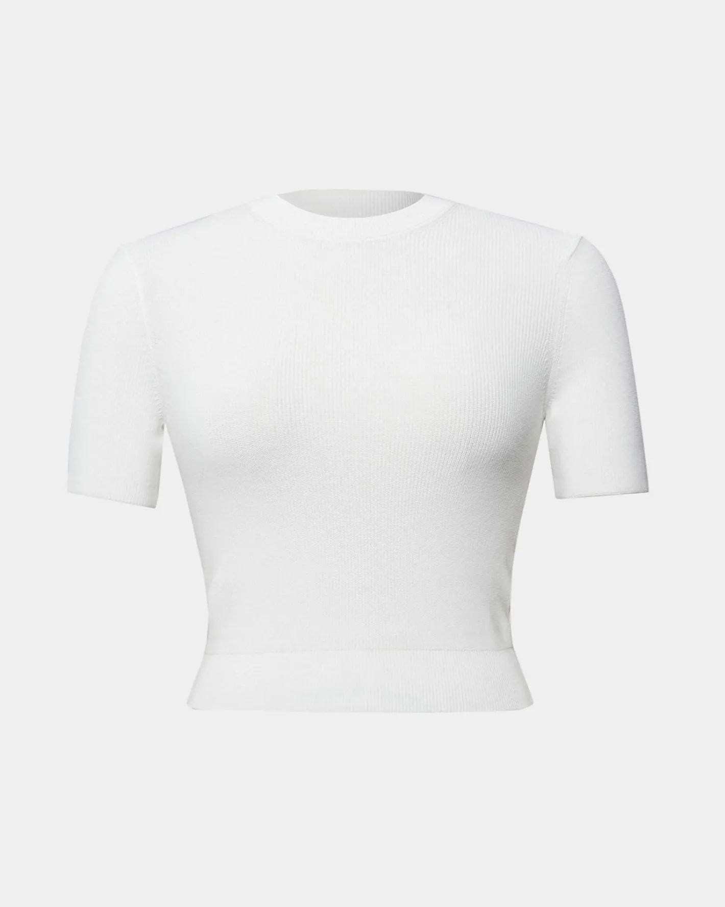 Forcast Murphy Crop Knit Top Ivory