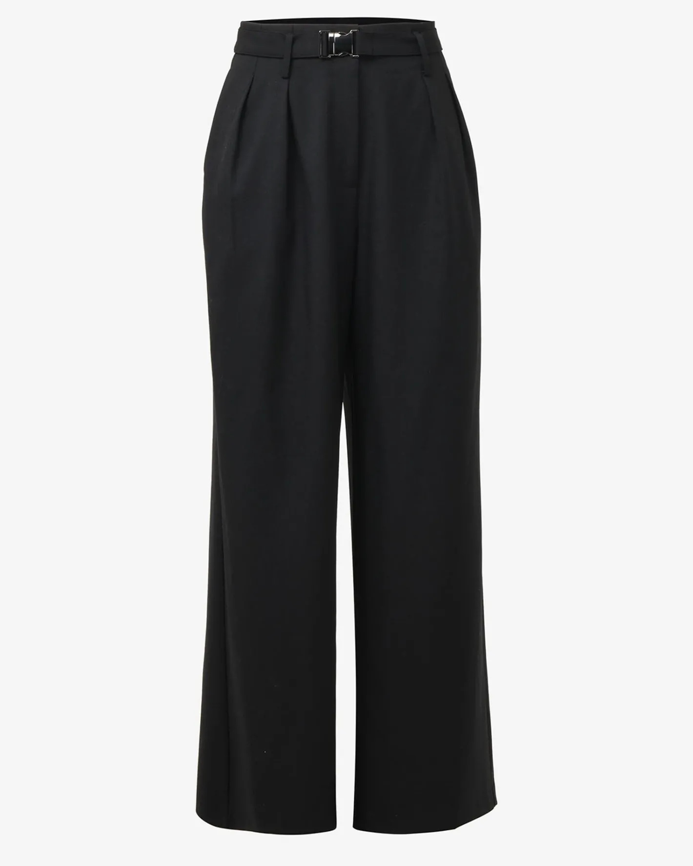 Forcast Nadia Buckle Wide Leg Pants Black Outlet