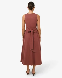 Forcast Nattai Crossover Dress Terracotta Best
