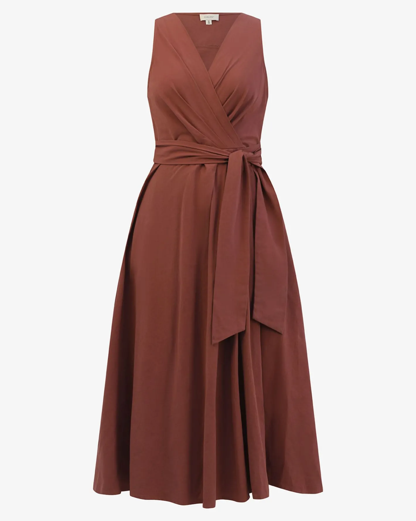 Forcast Nattai Crossover Dress Terracotta Best