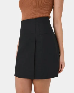 Forcast Nia Mini Linen Skirt Black Online