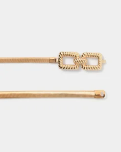 Forcast Nicole Stretch Metal Belt Gold Sale