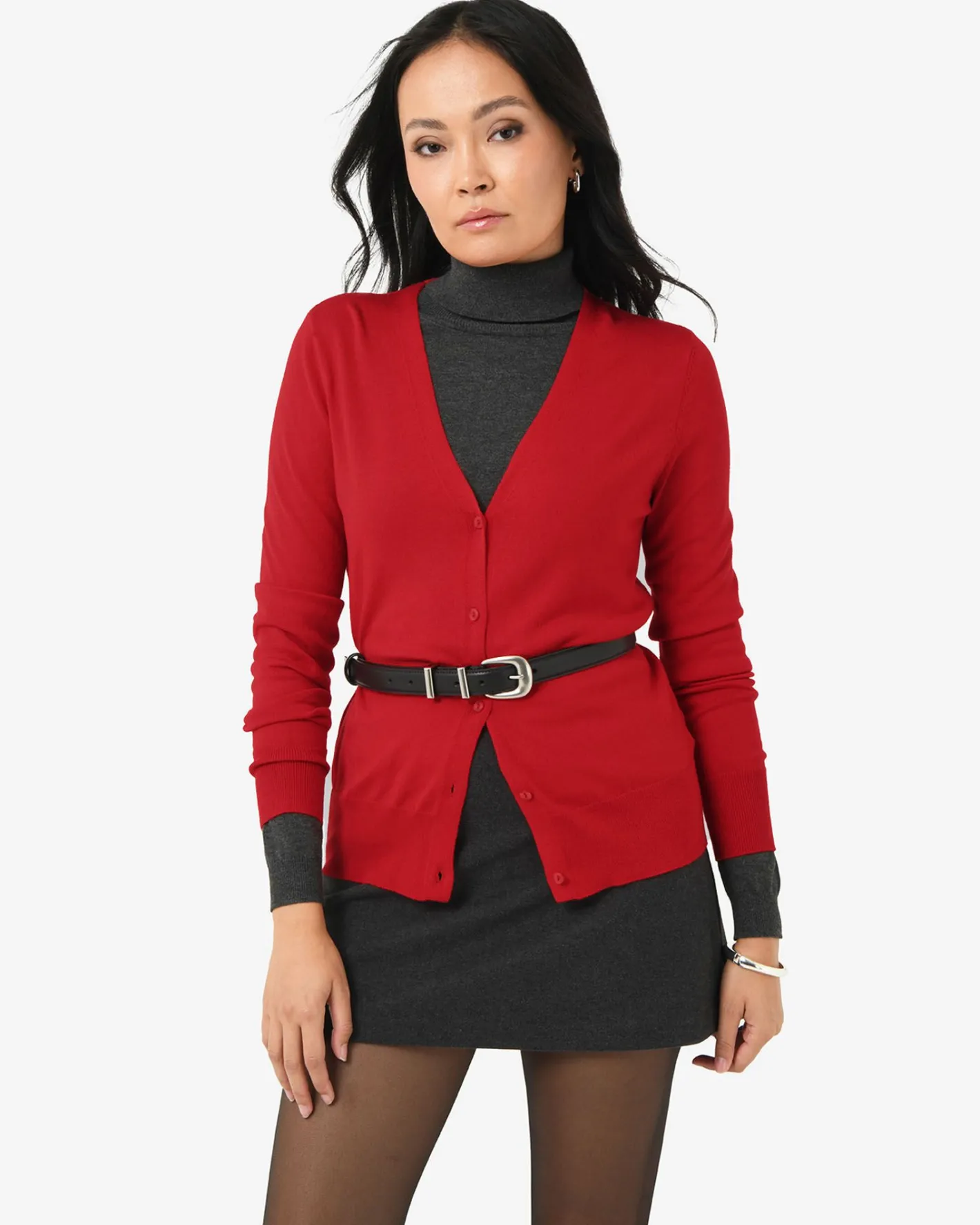 Forcast Nicolette V-neck Knit Cardigan Fire Clearance