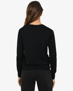 Forcast Nicolette V-neck Knit Cardigan Black Hot