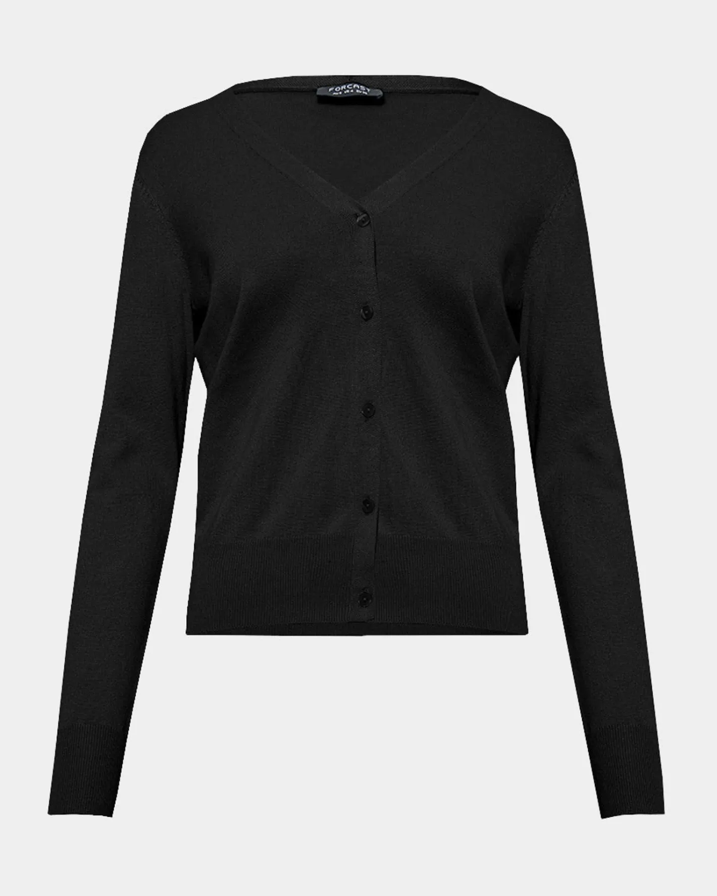 Forcast Nicolette V-neck Knit Cardigan Black Hot