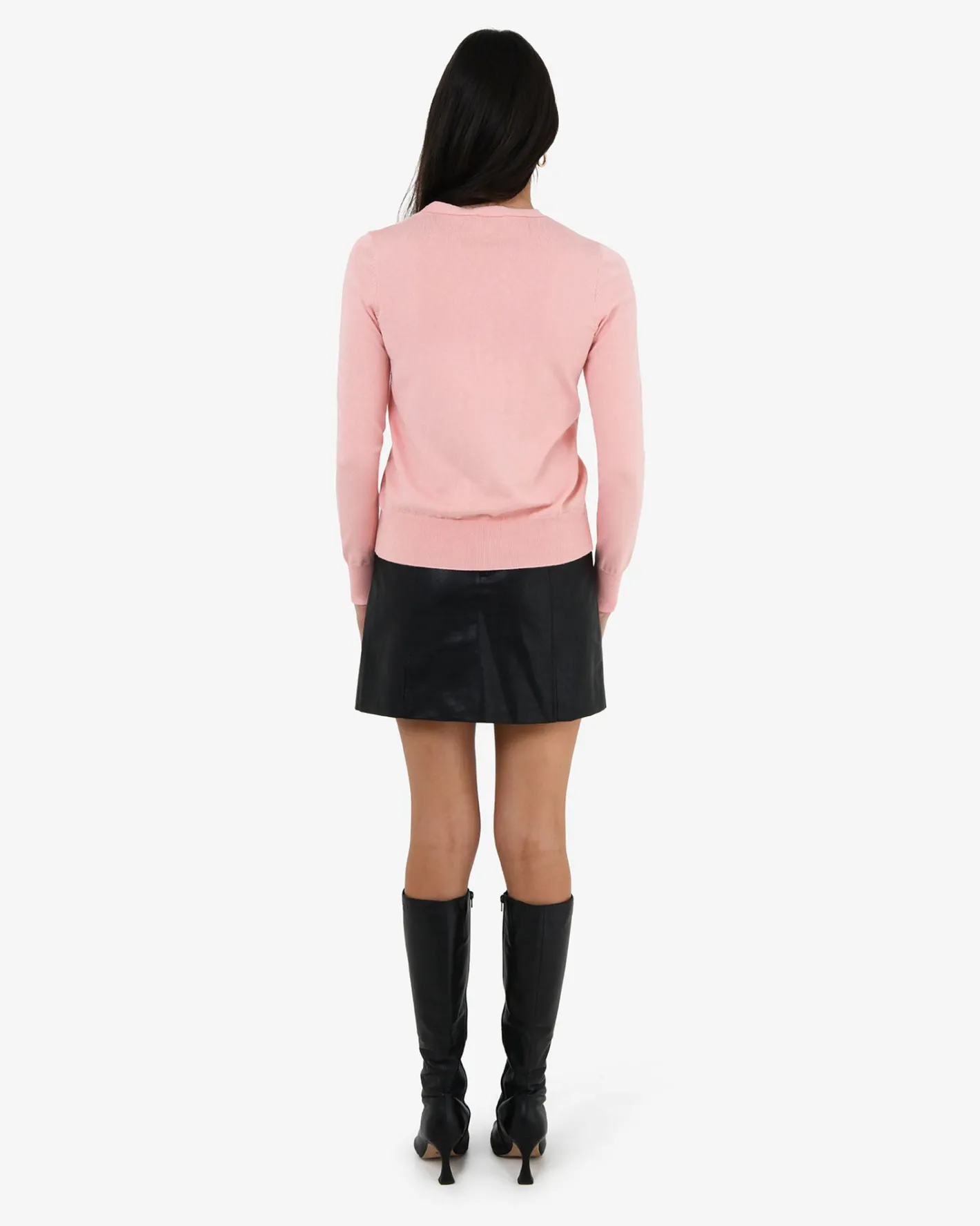 Forcast Nicolette V-neck Knit Cardigan Blush Pink Outlet