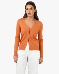 Forcast Nicolette V-neck Knit Cardigan Mandarin Outlet