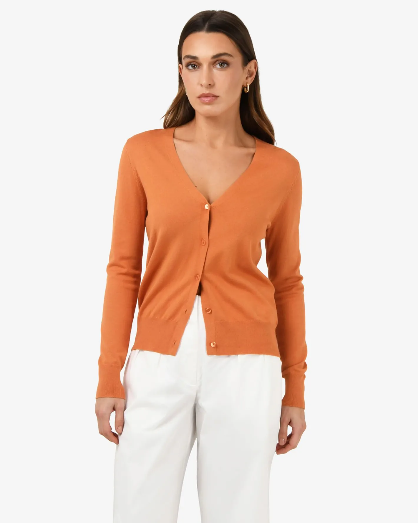 Forcast Nicolette V-neck Knit Cardigan Mandarin Outlet