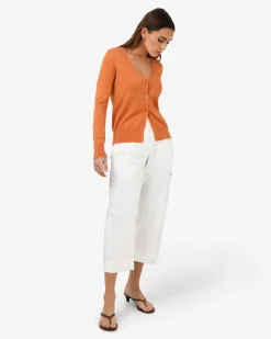 Forcast Nicolette V-neck Knit Cardigan Mandarin Outlet