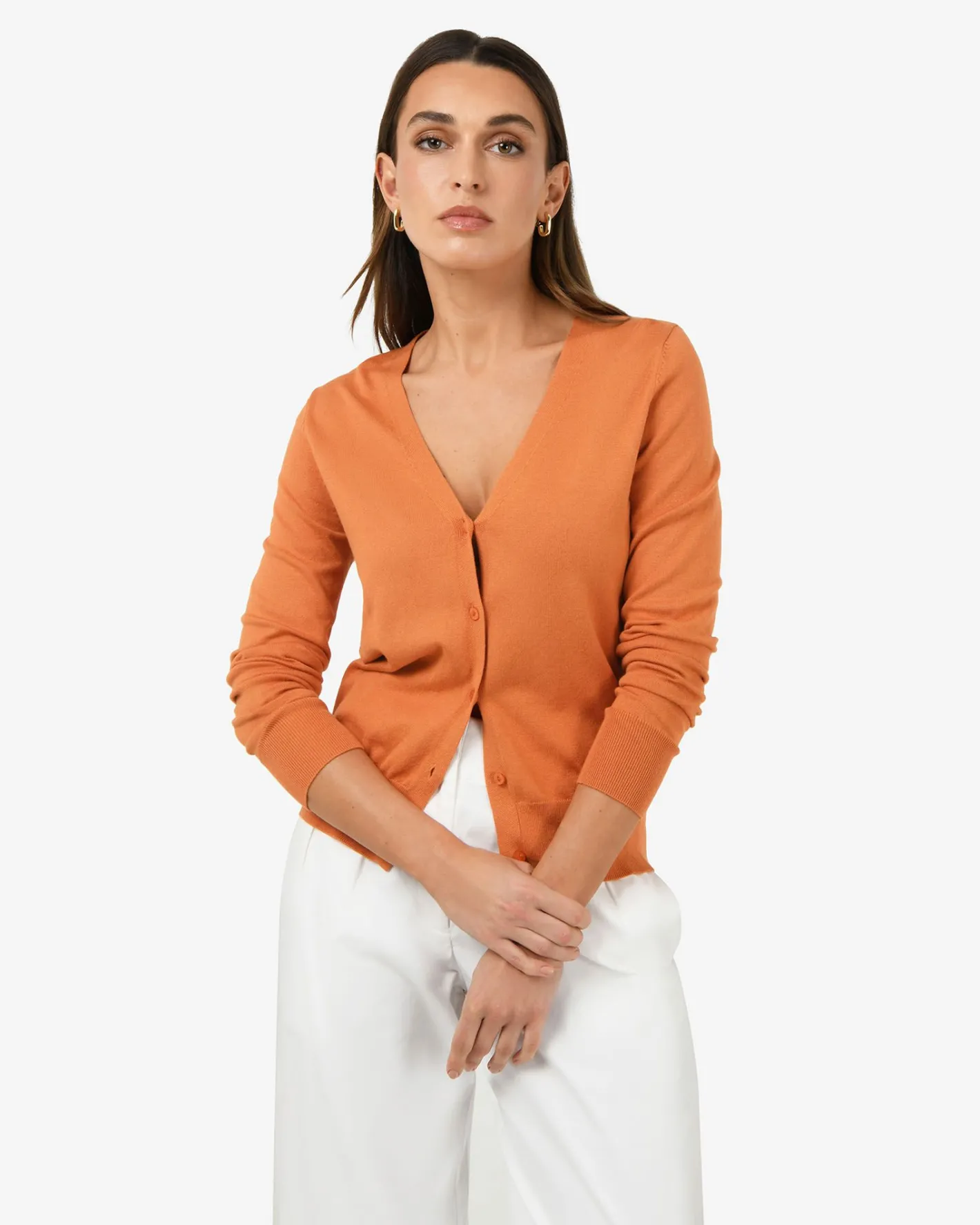 Forcast Nicolette V-neck Knit Cardigan Mandarin Outlet