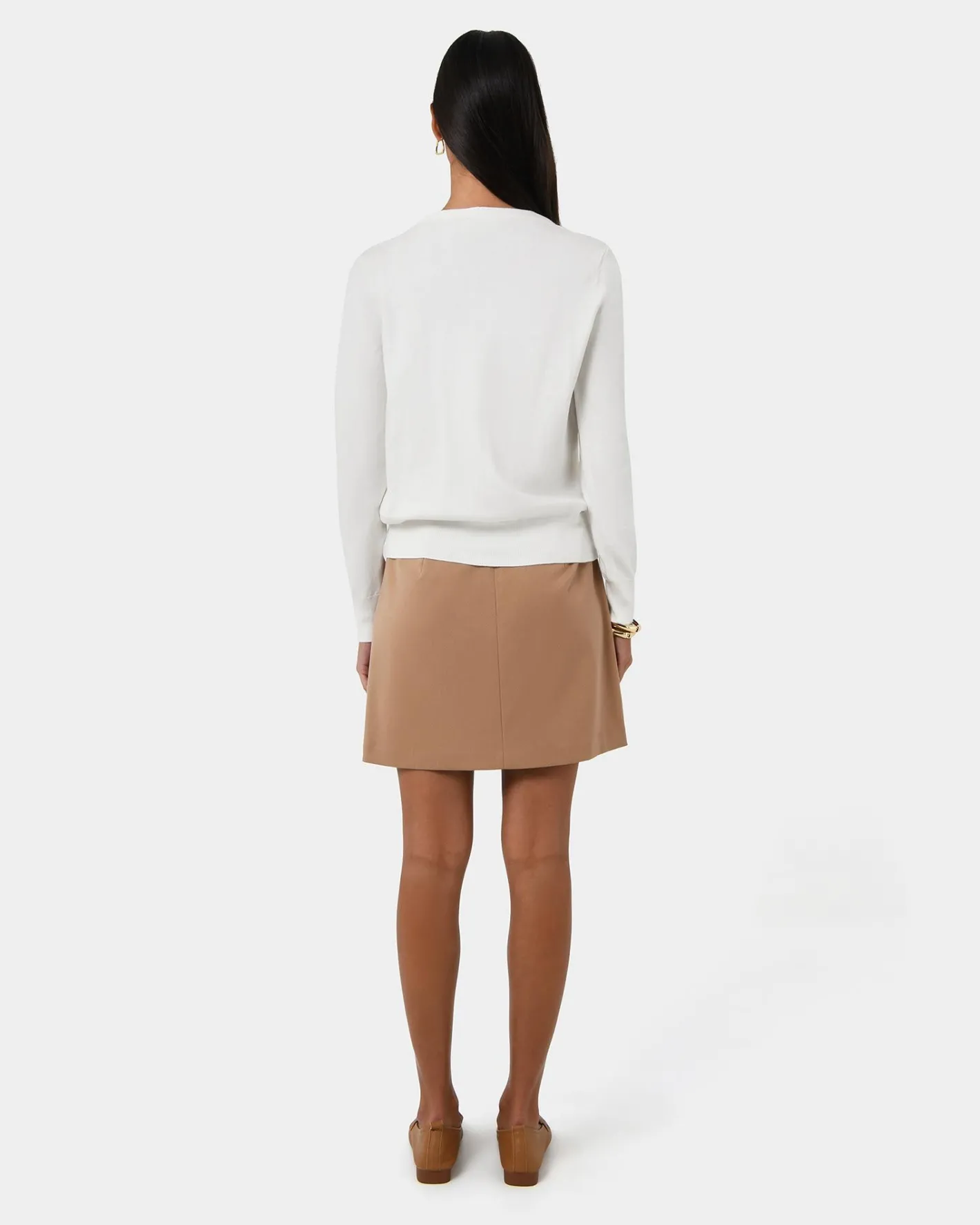 Forcast Nicolette V-neck Knit Cardigan Ivory New