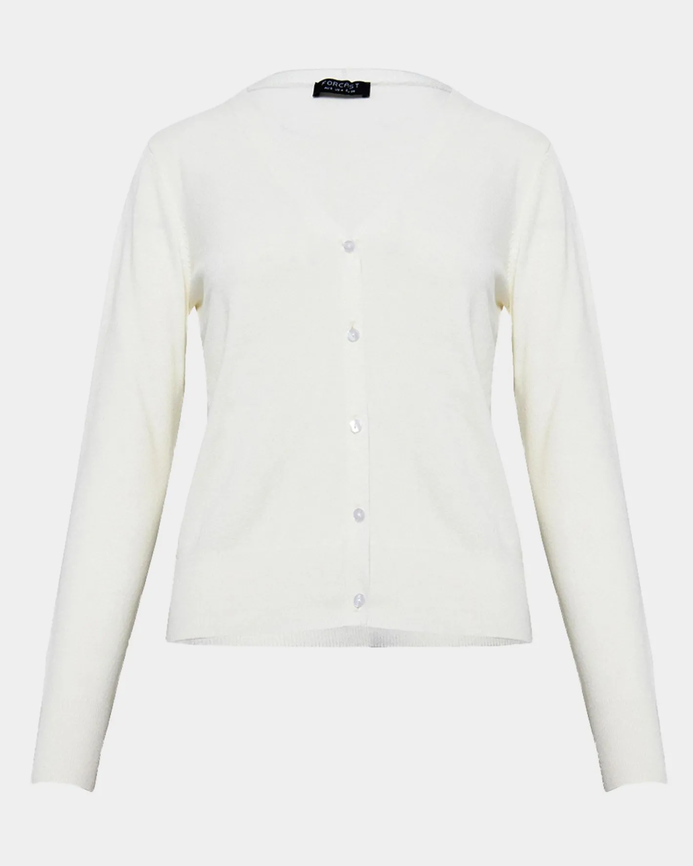 Forcast Nicolette V-neck Knit Cardigan Ivory New