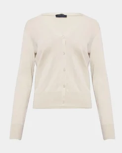 Forcast Nicolette V-neck Knit Cardigan Bone Online