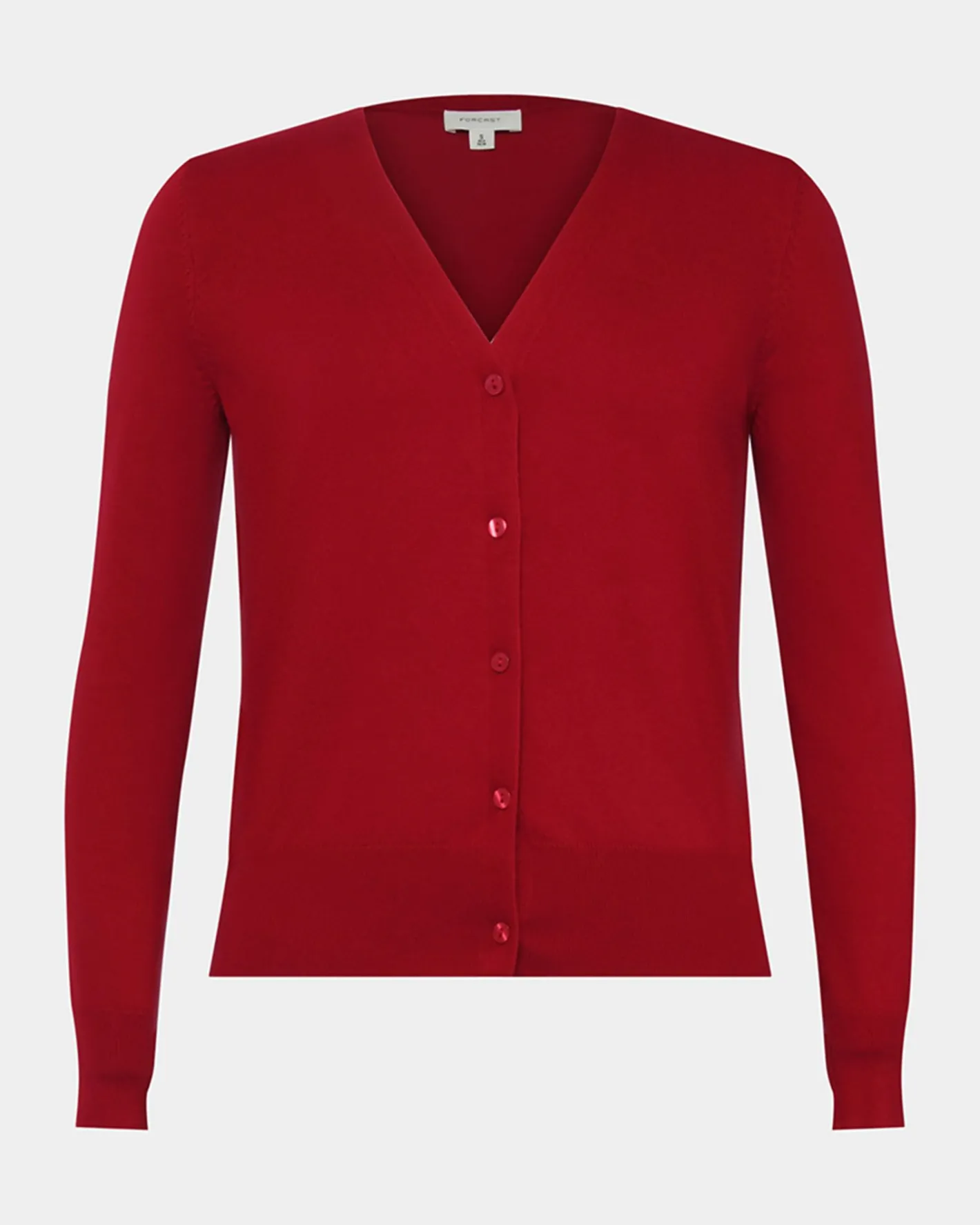 Forcast Nicolette V-neck Knit Cardigan Ruby Outlet