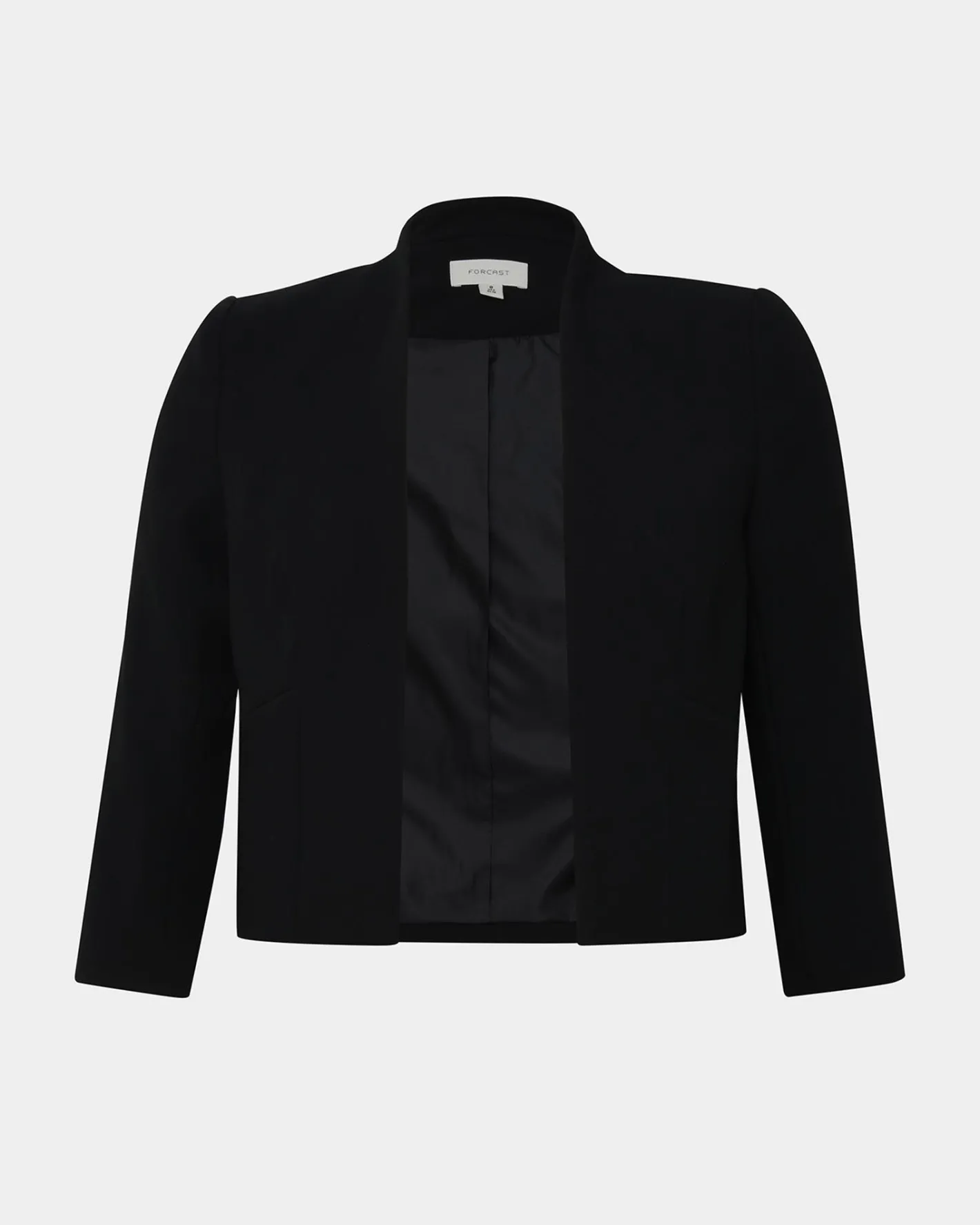 Forcast Nikki Collarless Crop Jacket Black