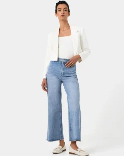 Forcast Nikki Cropped Blazer Ivory Online